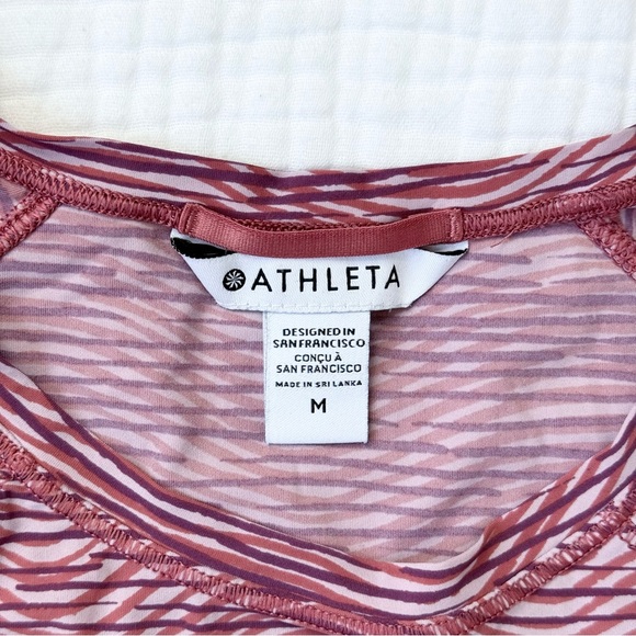 Athleta Ultimate Train Tee in "Activated Mauve" pink size Medium Style 657846-06 - Picture 4 of 9